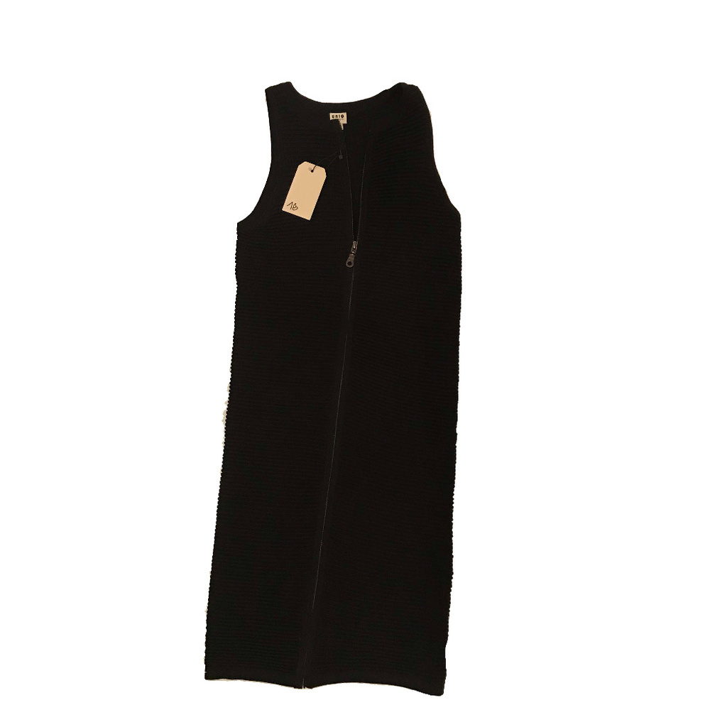 Uniq Black zip-up dress